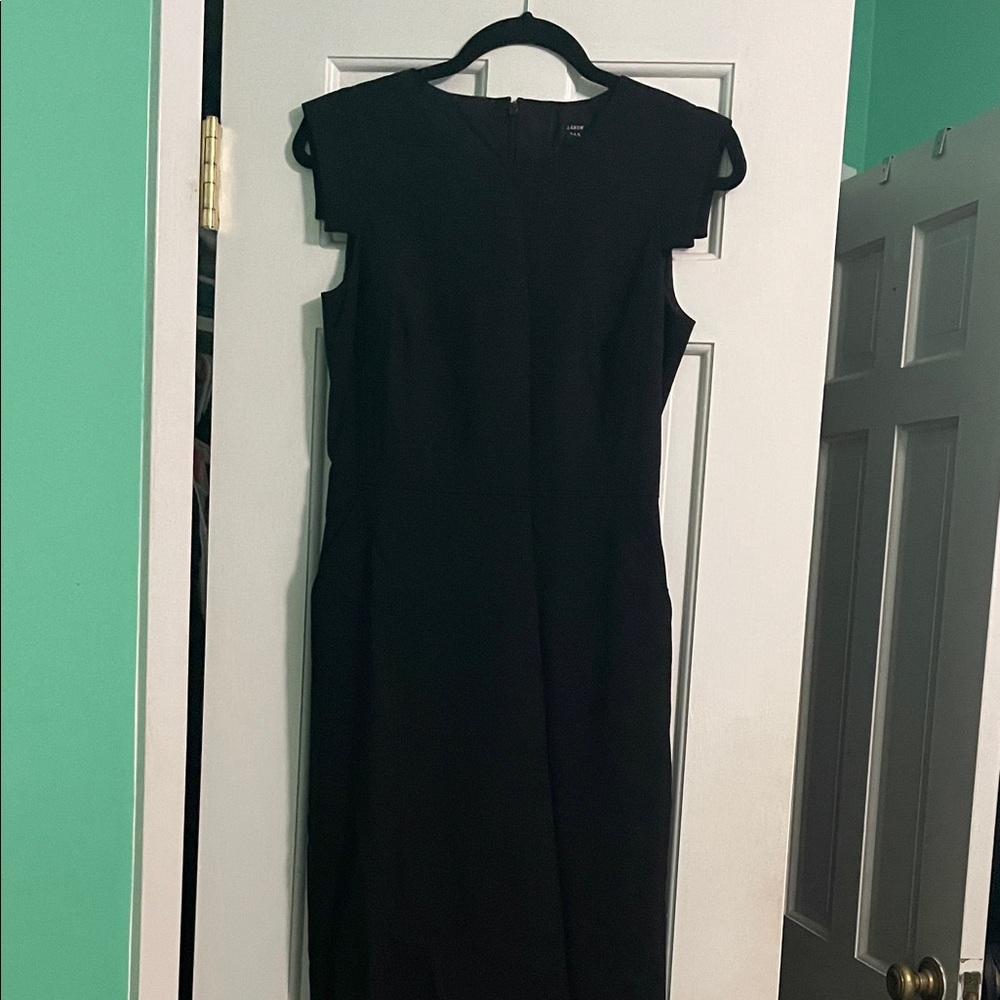 J. Crew Classic Black Midi Dress